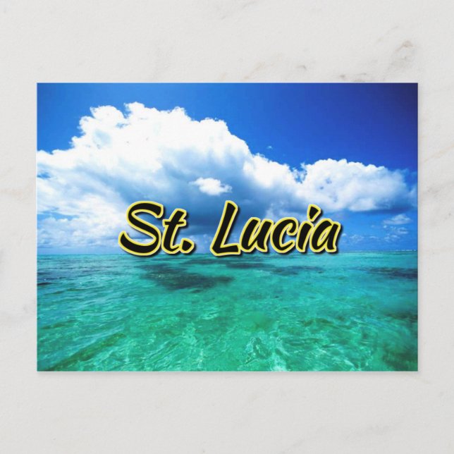Carte Postale Ciel marin de Sainte-Lucie (Devant)