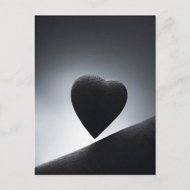 Carte Postale Ciel nocturne en forme de coeur clair de lune (Devant)