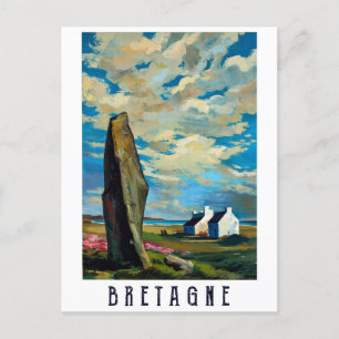 Carte Postale Ciel nuageux sur la Bretagne, France
