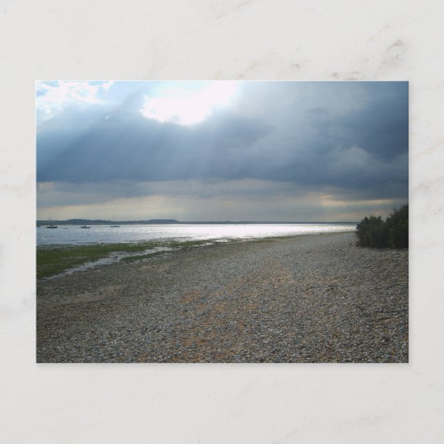 Carte Postale Ciel orageux et mer sulfureuse (Devant)