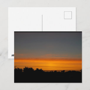Carte Postale Ciel orange silhouette
