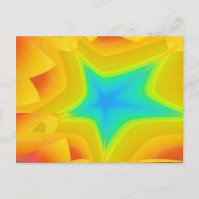 Carte Postale Ciels d'or - Ken Gage Art Abstrait (Devant)