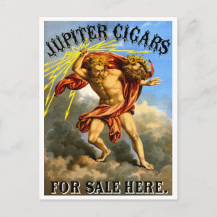 Carte Postale Cigares Jupiter, 1868