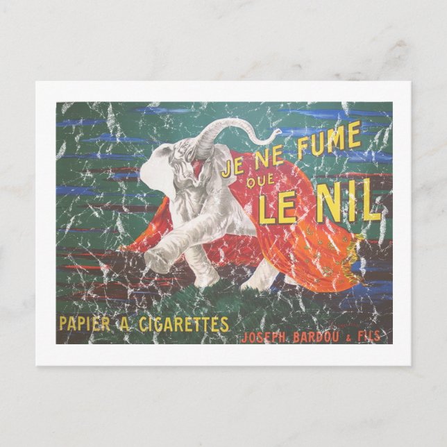 Carte Postale cigarettes éléphantes-1900 - en détresse (Devant)