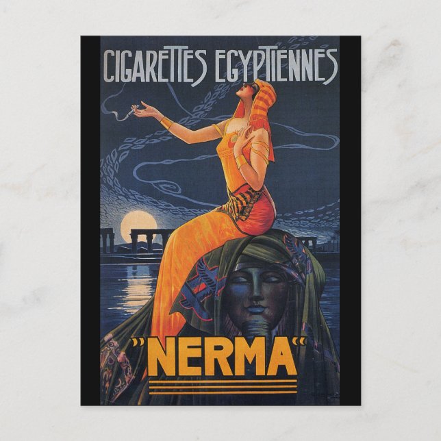 Carte Postale Cigarettes NERMA Egyptiennes (Devant)