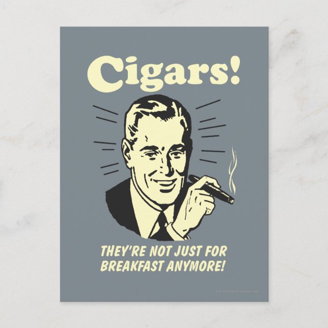 Carte Postale Cigars : Plus Que Le Petit Déjeuner (Devant)