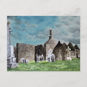 Carte Postale Cimetière celtique de Clonmacnoise