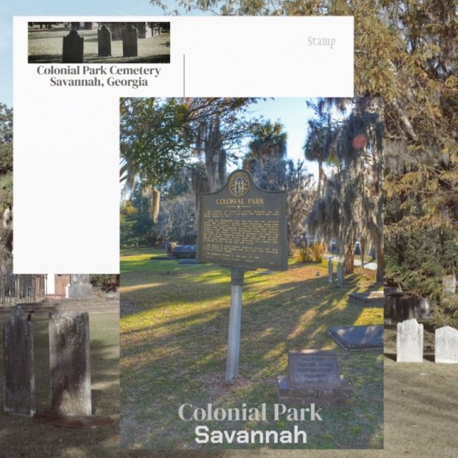 Carte Postale Cimetière de Savannah GA Colonial Park Photographi (Créateur téléchargé)