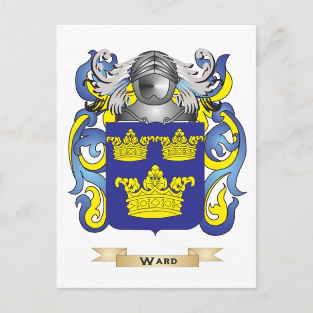 Carte Postale Cimier de famille de Ward (armoiries) (Devant)
