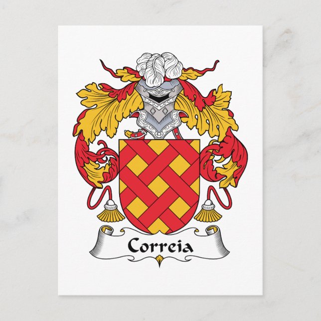Carte Postale Cimier de la famille Correia (Devant)