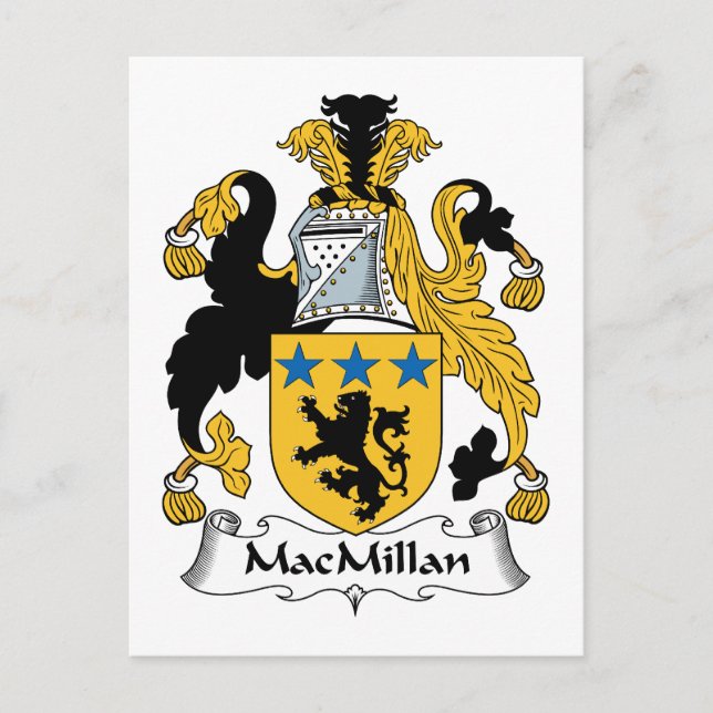Carte Postale Cimier de la famille MacMillan (Devant)
