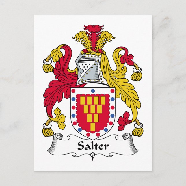 Carte Postale Cimier de la famille Saler (Devant)