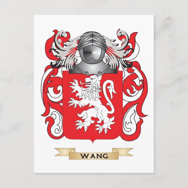 Carte Postale Cimier de la famille Wang (armoiries) (Devant)