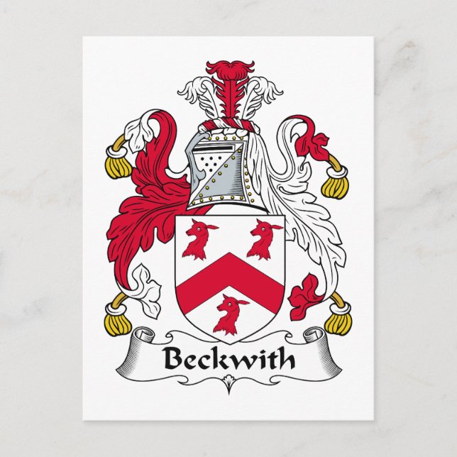 Carte Postale Cimier Familial Beckwith (Devant)