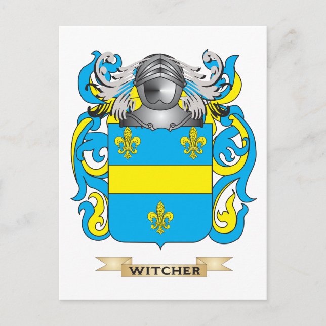 Carte Postale Cimier familial de Witcher (armoiries) (Devant)