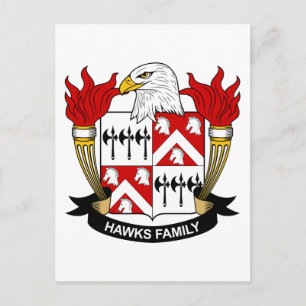 Carte Postale Cimier familial Hawks