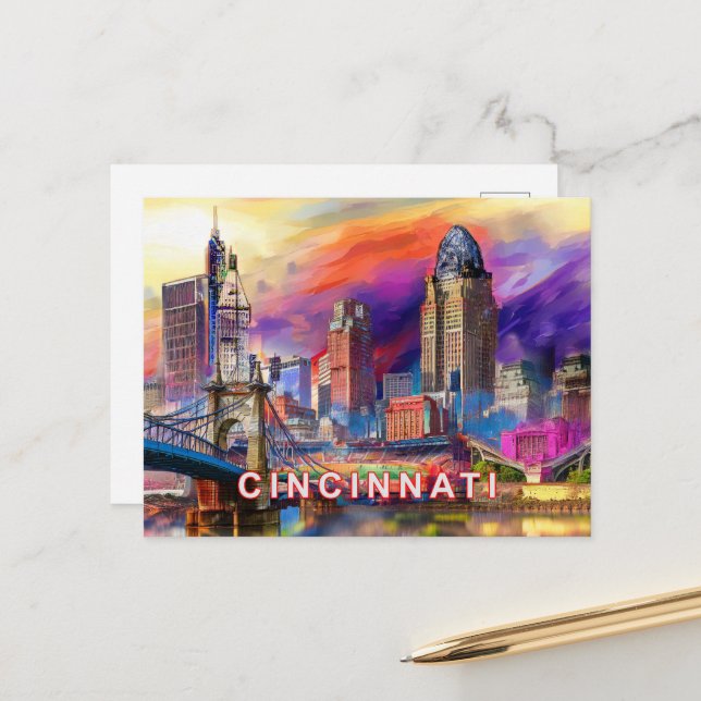 Carte Postale Cincinnati Collectable (Devant/Arrière en situation)