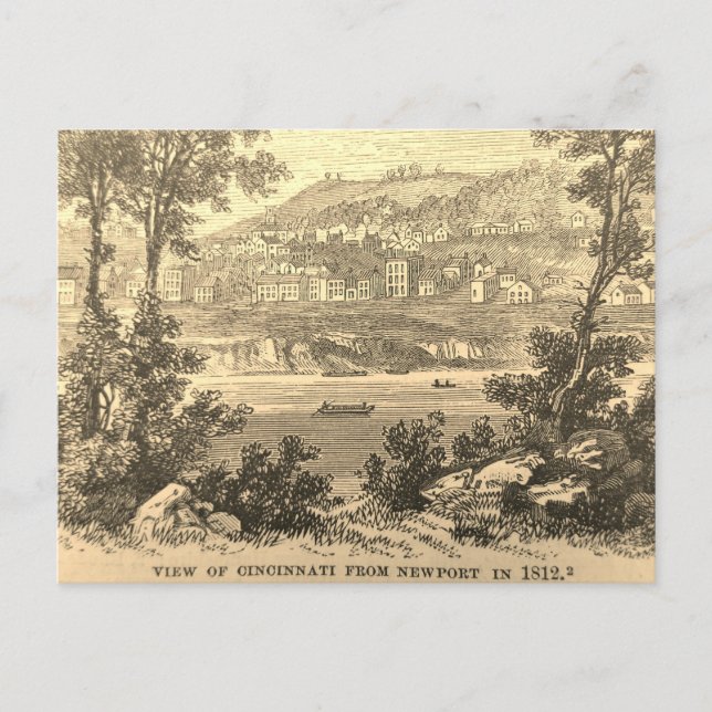 Carte Postale Cincinnati en 1812 (Devant)