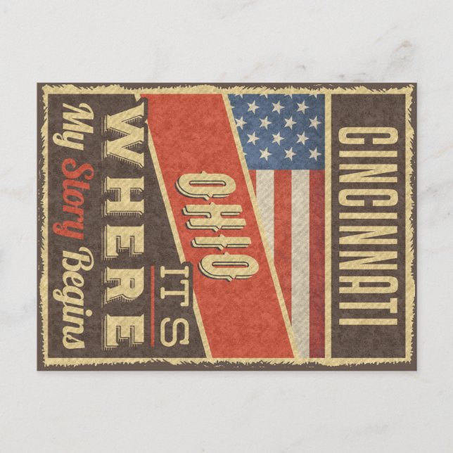 Carte Postale Cincinnati Ohio (Devant)