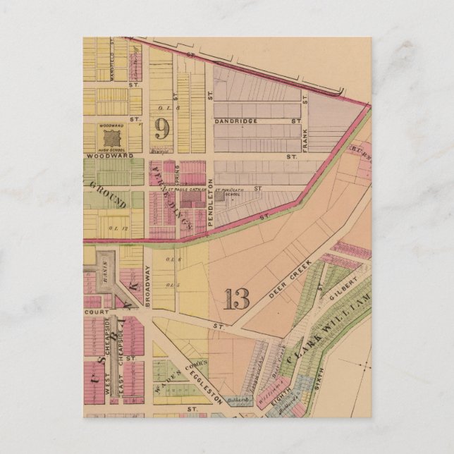 Carte Postale Cincinnati, Ohio 8 (Devant)