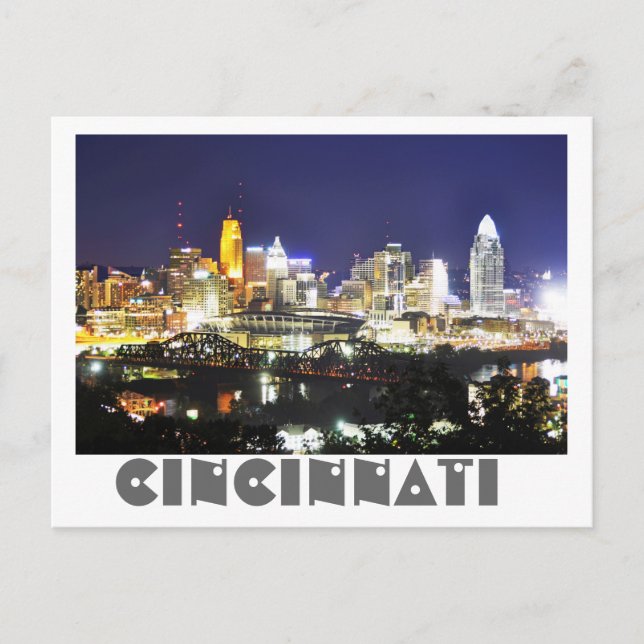 Carte Postale Cincinnati, Ohio, la Queen City. (Devant)