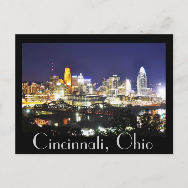 Carte Postale Cincinnati, Ohio, la Queen City. (Devant)