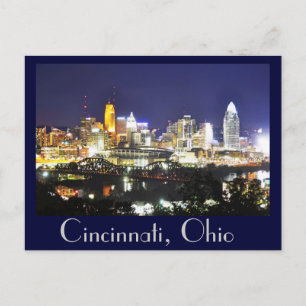 Carte Postale Cincinnati, Ohio, la Queen City.