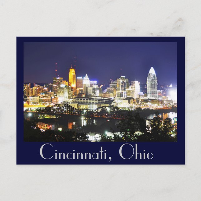 Carte Postale Cincinnati, Ohio, la Queen City. (Devant)