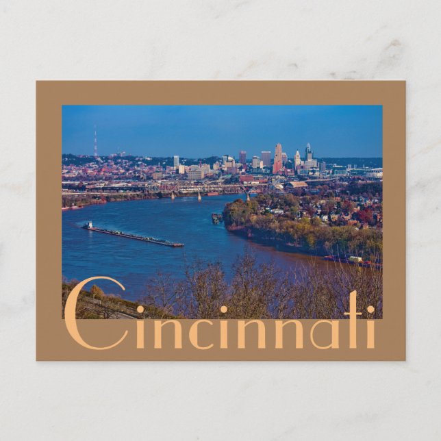 Carte Postale Cincinnati, Ohio, la ville reine (Devant)