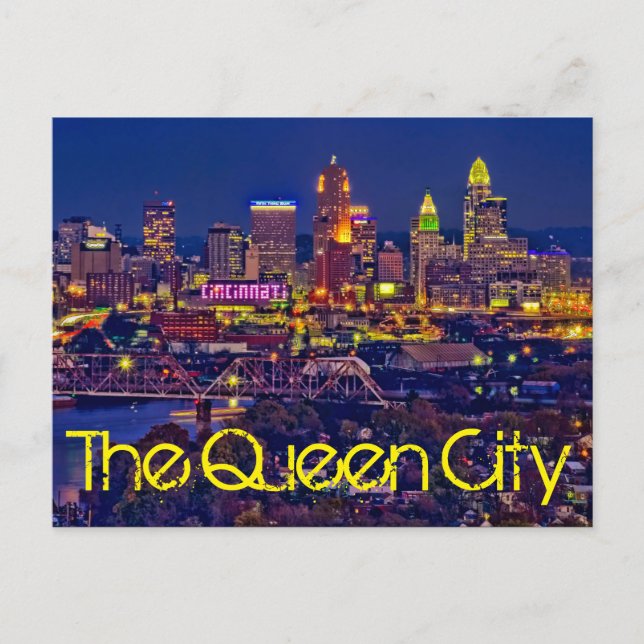 Carte Postale Cincinnati, Ohio, la ville reine (Devant)