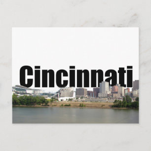 Carte Postale Cincinnati Skyline avec Cincinnati dans le ciel