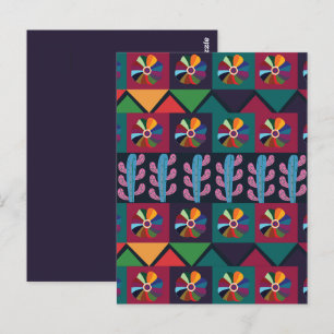 Carte Postale Cinco De Mayo Motif mexicain d'art