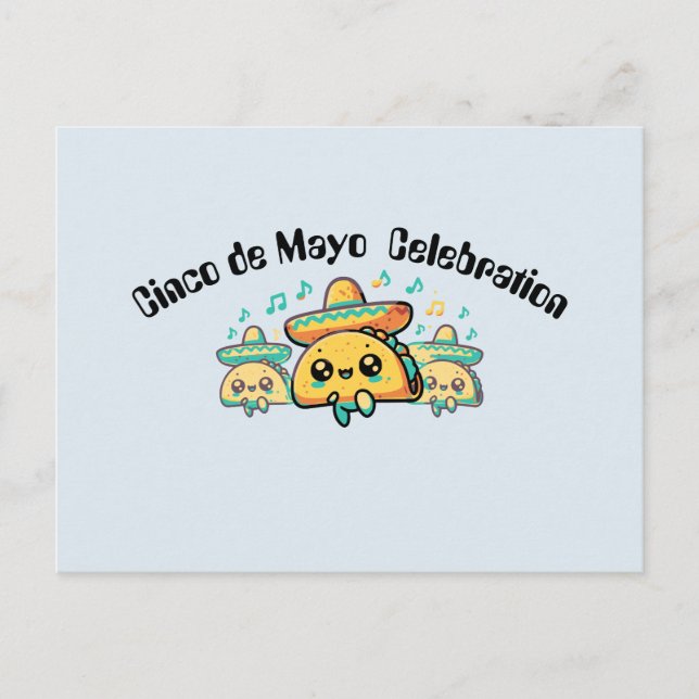 Carte Postale Cinco de Mayo Salsa Tacos (Devant)