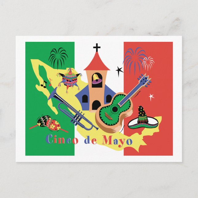 Carte Postale Cinco heureux De Mayo (Devant)