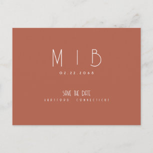 Carte Postale Cinnamon Monogramme ultra moderne Enregistrer la d