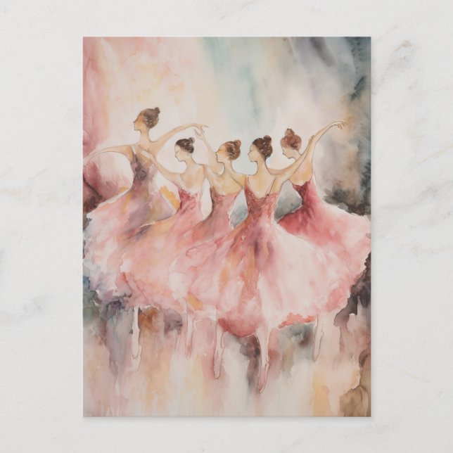Carte postale Cinq Danseurs De Ballet (Devant)
