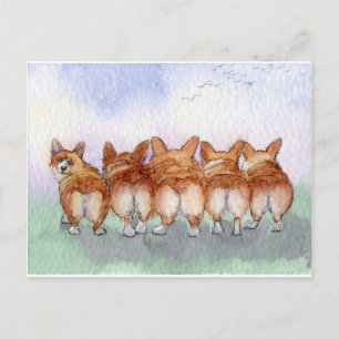 Carte Postale Cinq marchent ensemble...