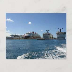 Carte Postale Cinq navires de croisière