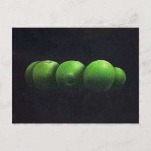 Carte Postale Cinq pommes vertes