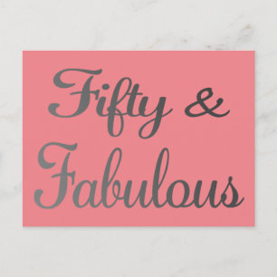 Carte Postale Cinquante et fabuleux 50 anniversaire