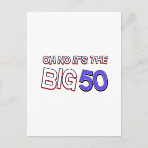 Carte Postale cinquantième conceptions d'anniversaire