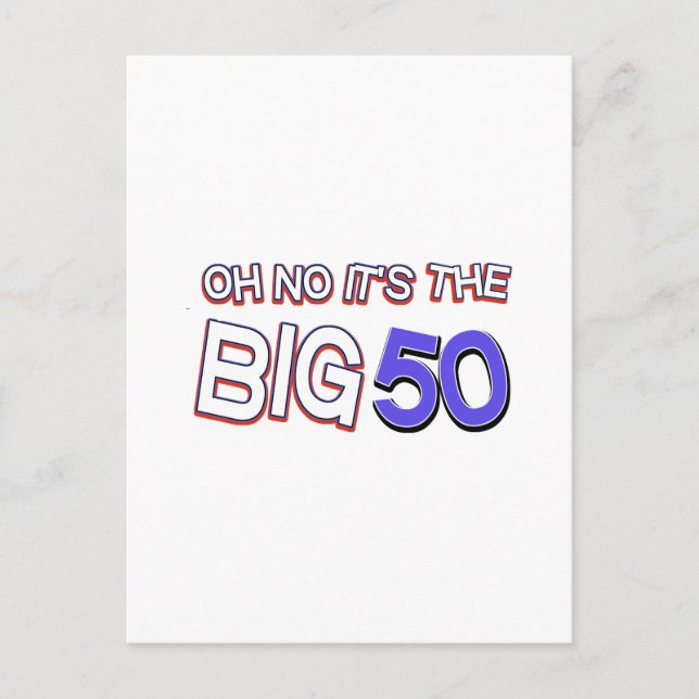 Carte Postale cinquantième conceptions d'anniversaire (Devant)
