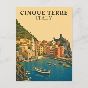 Carte Postale Cinque Terre Italie Voyage Vintage Riviera Italien