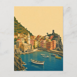 Carte Postale Cinque Terre Italie Voyage Vintage Riviera Italien