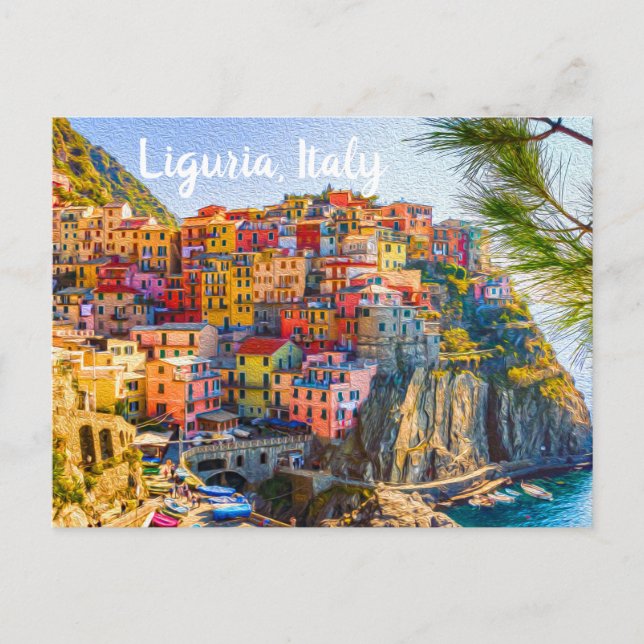 Carte Postale Cinque Terre Ligurie Italie Maisons de bord de mer (Devant)
