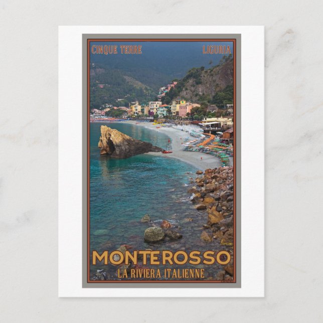 Carte Postale Cinque Terre - Matin Monterosso Beach (Devant)