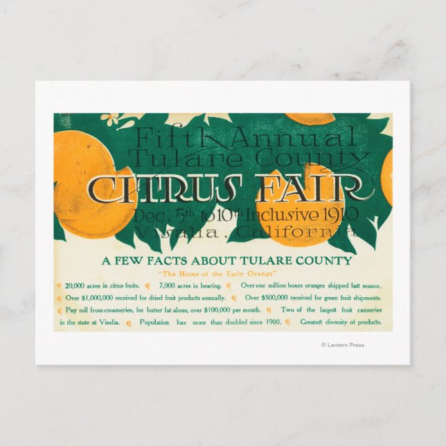 Carte Postale Cinquième promotion annuelle de Tulare County Citr (Devant)