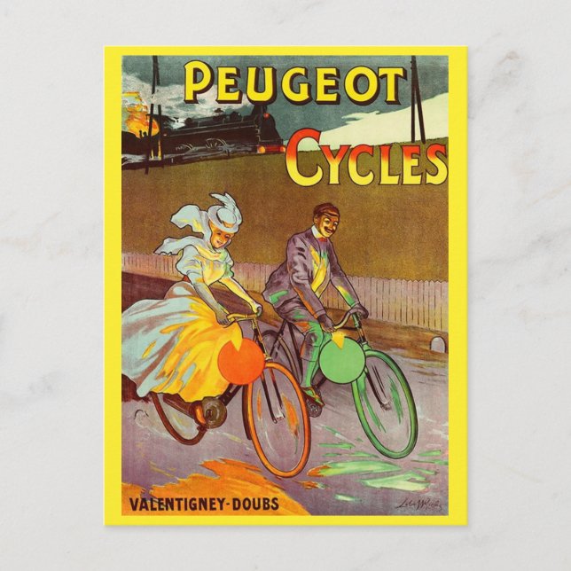 Carte Postale circa 1900 Peugeot bicyclettes et (Devant)