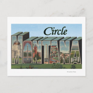 Carte Postale Circle, Montana - Grandes Scènes de lettres