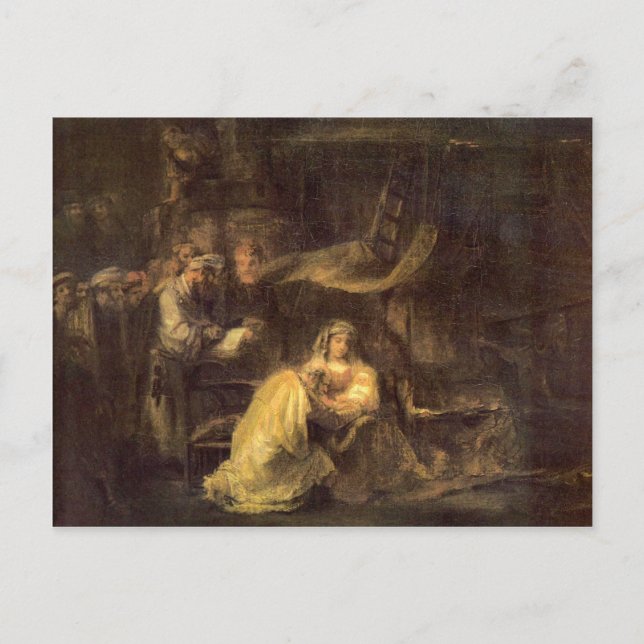 Carte Postale Circoncision du Christ par Rembrandt (Devant)